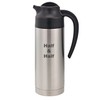 Service Ideas S2SN100HHET Steelvac Creamer Carafe,"Half & Half" Etched, Stainless