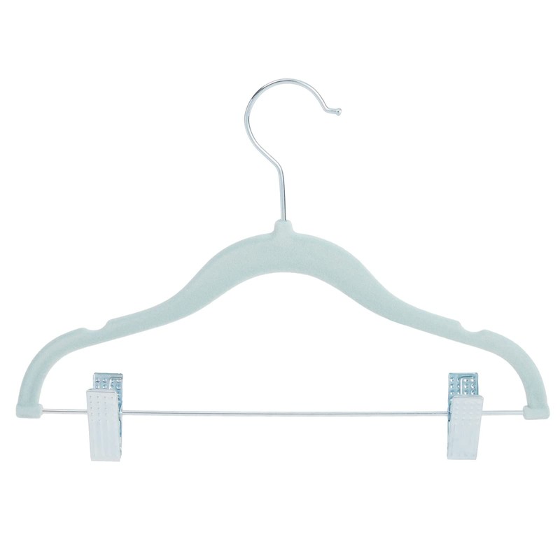 Juvale 24-Pack Light Blue Velvet Hangers for Baby & Kids