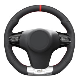MEWANT Steering Wheel Cover Compatible with Opel Corsa D OPC 2007-2015 by Hand Sewing Steering Wheel Protector