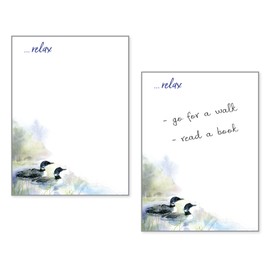 Set of 2- Loons on Lake Memo, Notepad