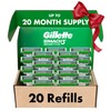 Gillette Mach3 Sensitive Mens Razor Blade Refills, 20 Count, Designed
