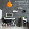 6 Pcs Black Floating Shoe Shelves Transparent Acrylic Wall Mounted