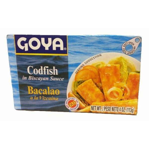 Goya Cod Fish In Biscayan Sauce, Bacalao Vizcaina 4 oz 3 Pack
