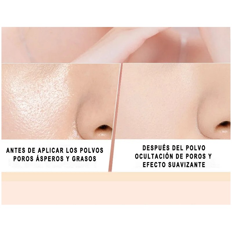 Base De Maquillaje En Polvo Compacto Mate Sin Poros Polvo