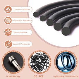 11105 O-Ring Replacement for Harley Davidson Oil Drain Plug Oring (50PCS)