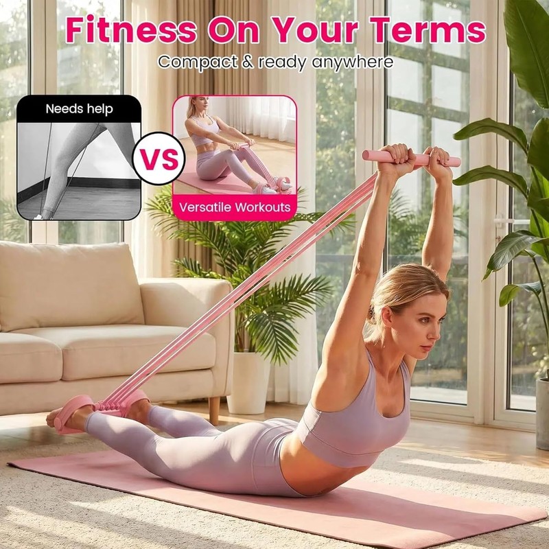 Genérico Pedal Resistance Band with Handle, Multifunctional Pedal Resistance Band,