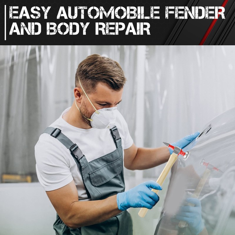 C&T 7 Piece Auto Body Repair Tool Hammer Dolly Set,