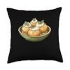 Pani Puri Retro Vintage Throw Pillow