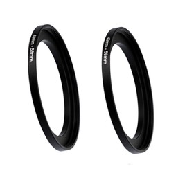 (2 Pcs) 49-58MM Step-Up Ring Adapter, 49mm to 58mm Step Up Filter Ring, 49 mm Male 58 mm Female Stepping Up Ring for DSLR Camera Lens and ND UV CPL Infrared Filter