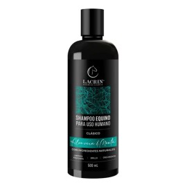 Shampoo de Cola de Caballo Lacrin Menta Clásico Equino Limpieza profunda Botella 500 mL