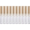 Botellas de Labios Vacías Doradas Cilíndricas de Plástico 10 Piezas