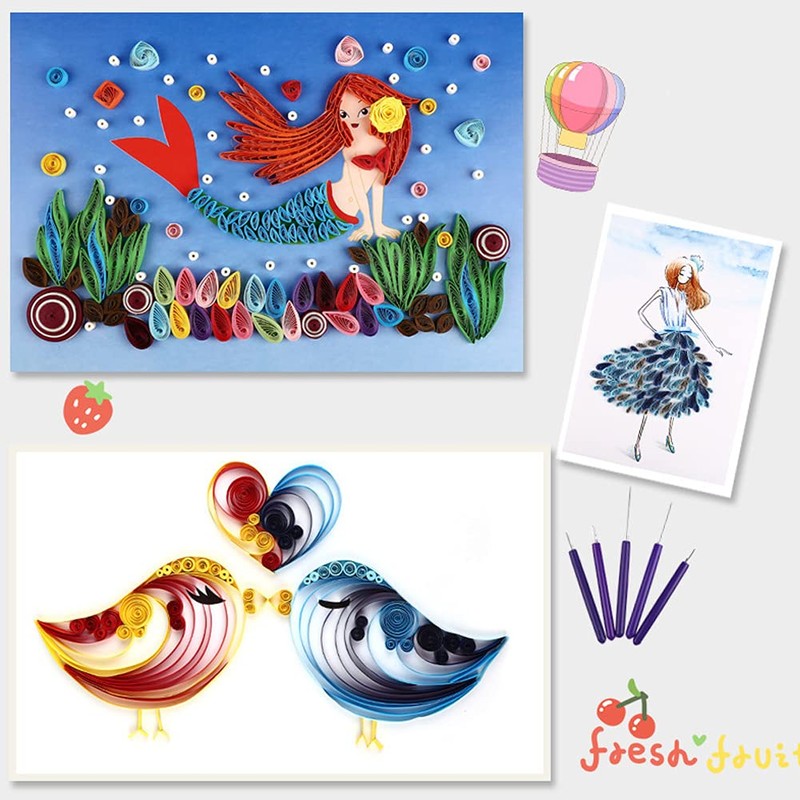 Complete Quilling Tool Kit with Stencil Board, Pen Set and