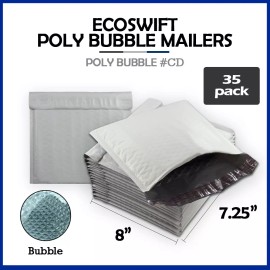 EcoSwift 35 #CD 7.25x8 "EcoSwift" Brand Poly Bubble Mailers Padded Envelope 7.25" x 8"