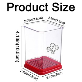 Fruit Slicer, Fruit Cutter, Cup Slicer Fruit and Vegetable Speed Slicer with Bottom Push Plate Portable Slicing Tool with Cleaning Brush for Strawberry/Banana/Vegetable Kitchen Gadgets