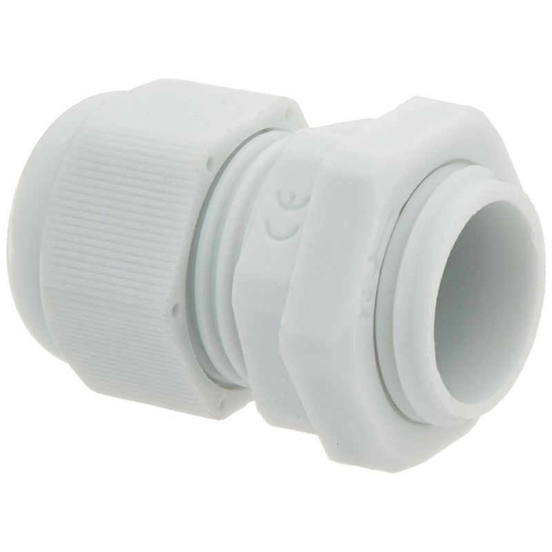 White Plastic PG11 Strain Relief Cord Grip Cable Glands for