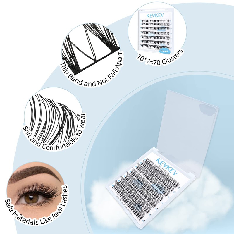 Lash Clusters 70 Pcs Cluster Lashes Eyelash Clusters DIY Cluster