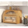 Vriccc Large Bread Box, Bamboo Wood Bread Box for Kitchen