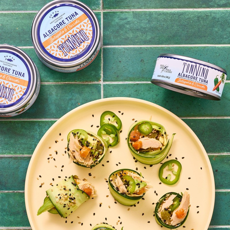 Tonnino Albacore Tuna in Water, Premium Chunks with Jalapeño &