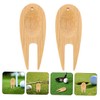Gatuida 8pcs Bamboo Golf Divot Repair Tool Lightweight Grass Maintenance