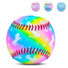 PAMAID Baseball Standard Practice Baseball Size 9 Inch for Kids Girls Beginners, Soft Baseballs Gifts for Training, Pitching, Throwing