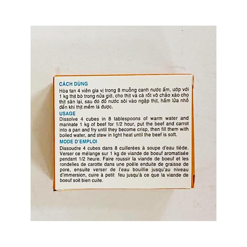 Mini Bo Kho Stewed Beef Seasoning Cubes, 2.64 oz, (4