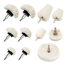 SCOTTCHEN Buffing Wheel for Drill, Polishing Ball for Drill with 1/4" Hex Shafts,Buffing Polishing Wheel kit for Metal Aluminum,Stainless Steel,Chrome,Jewelry,Wood,Plastic,Ceramic,Glass,etc-11PCS