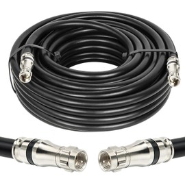 MOOKEERF RG11 Coaxial Cable - 40ft F Type, Low Loss, 14AWG, 75ohm, High Definition for CATV, Satellite, VHF/UHF, Radio, TV Antennas
