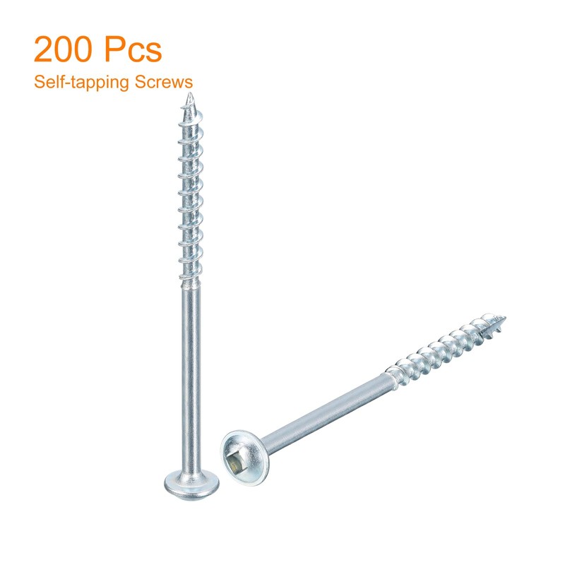 sourcing map #8x2-1/2" Pocket Hole Screws, 200pcs Square Drive Self