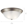 Kichler 15.25" Flush Mount Ceiling Light in Brushed Nickel, 3-Light