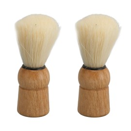 ANKROYU Men Shaving Brush, Synthetic Travel Shave Brush, Wooden Handle Shave Brush, Professional Shaving Brush, Safety Synthetic Shaving Brush, for Men Beauty Salon