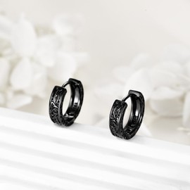 SHEAISRS Viking Earrings 925 Sterling Silver NordicCeltic Knot Earrings Jewelry Gift for Women Men Hoop earrings