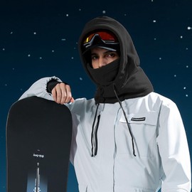 JFAN Balaclava Face Mask Winter for Men Women Unisex Thermal Ski Mask Balaclava for Cycling Snowboarding Skiing Motorcycling Windproof Face Hood, black