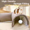 Acsist Guinea Pig Hideout, Removable Bunny Tunnel Tubes with Non-Slip