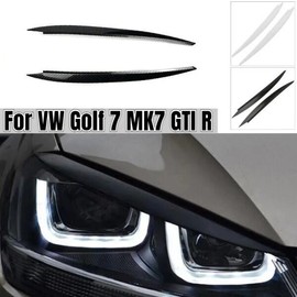 Fox Wagon [호환품]폭스 바겐 골프 7 MK7 GTI R 자동 헤드 라이트 램프 눈꺼풀 눈썹 장식 스타일링 액세서리 [03 Black] [Compatible Part] Fox Wagen Golf 7 MK7 GTI R Automatic Headlight Lamp Eyelid Eyebrow Decoration Styling Accessory [03 Black]