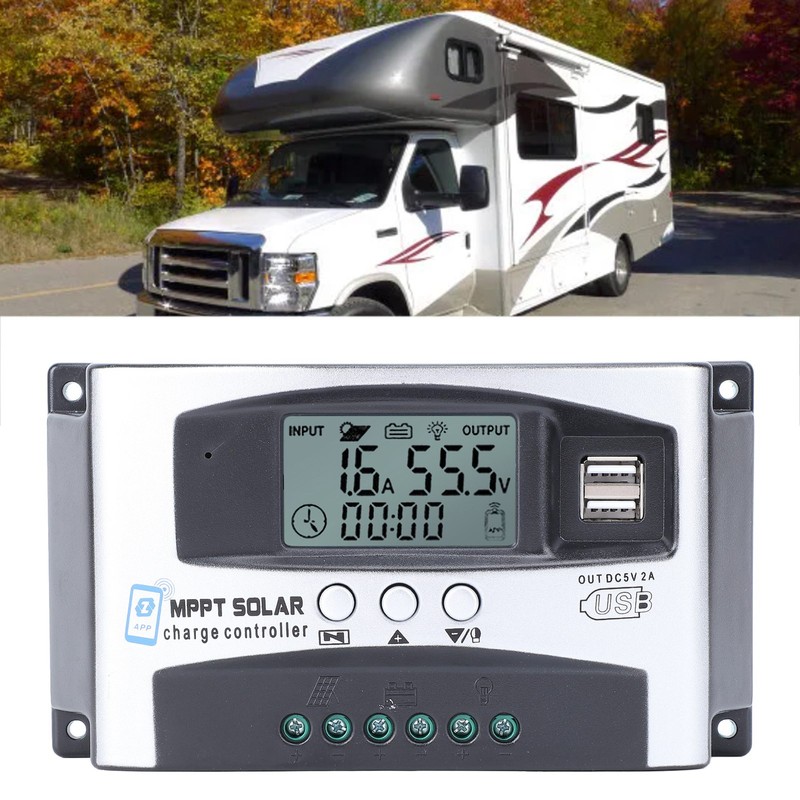 MPPT Solar Charge Controller Bluetooth App Control 12V 24V 36V