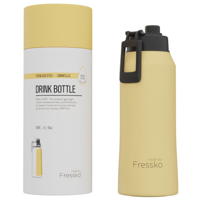 Fressko Insulated Stainless Steel Bottle Sip Lid 1L, Peachy
