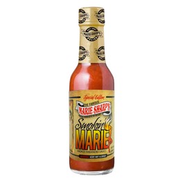Marie Sharp’s Smokin’ Marie Smoked Habanero Sauce Special Edition, 10 oz | All-Natural Belizean Hot Sauce | Smoky & Spicy Flavor for Wings, Tacos & Marinades