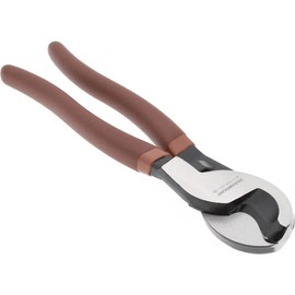 Paramount Cable Cutter: 9-1/2" Overall Length, 1/2" x 3/8" Jaw, Oval/Curved Head