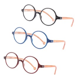 TISHUI Blue Light Blocking Reading Glasses for Women Men +3.50 Round Readers Unisex Circular Cheaters Lightweight Blue Ray Glasses