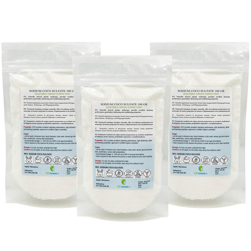 SCS Sodium Coco Sulphate 100/200/300 g (Sodium Cocosulphate) - Can