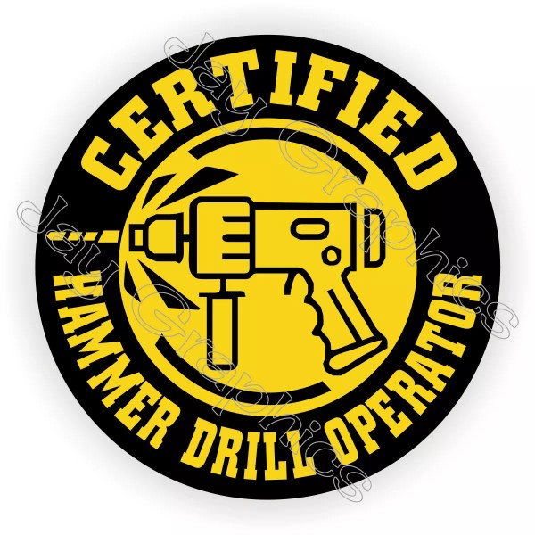 Unbranded/Generic 3pcs Hammer Drill Operator Funny Hard Hat Stickers Decals