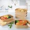 Belinlen 50 Sets 17oz Disposable Kraft Paper Bowls with Lids,