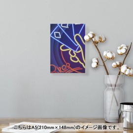 Art Panel, Canvas Art, Wood Frame, Decoration, igsticker, 8.3 x 5.8 inches (210 x 148 mm), A5, Photo, Wall, Interior, Stylish, Other Playing Cards, Neon Poker Casino