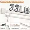 Wolistsa White Double Curtain Rods for Windows 72 to 144