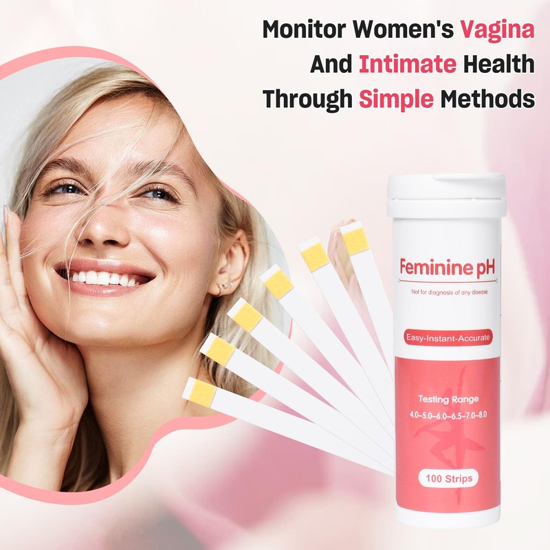 Pumwoy 100 PCS Feminine PH Test Strips, Inal Health PH