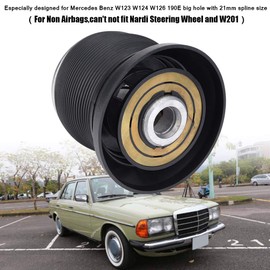 Steering Wheel Adapter, Duokon Steering Wheel Hub Adapter, 21 mm Steering Wheel Hub Steering Wheel Interior Racing Steering Wheel Short Adapter Boss for W123 W124 W126 190E