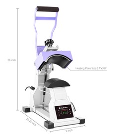 Delclynee Hat Heat Press Machine (Purple)