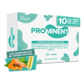 Probióticos Prominent Flora Sin Sabor 30 Cápsulas Cúrcuma Biotina