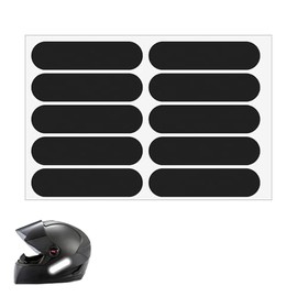 cobee Pack of 10 Reflective Motorcycle Helmet, 15.5 x 10 cm, Black Reflective Stickers, Reflective Stickers for Motorcycle Helmet, Helmet Stickers, Reflective