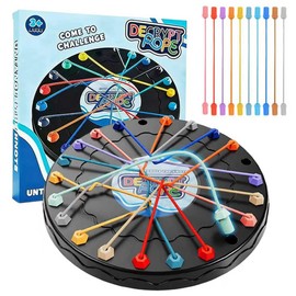 Brainy Knots Gioco da Tavolo | Puzzle Slegare Corda con 10 Fili Colorati | Gioco Logica per Bambini 3+ | Gioco Famiglia Viaggio Strategico